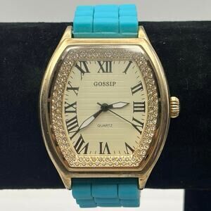 Gold & Blue Gossip Watch